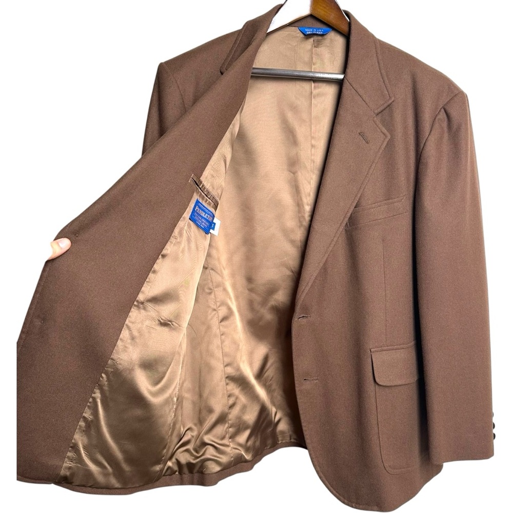 Pendleton Size 46 Virgin Wool Patch Pocket Sport … - image 8